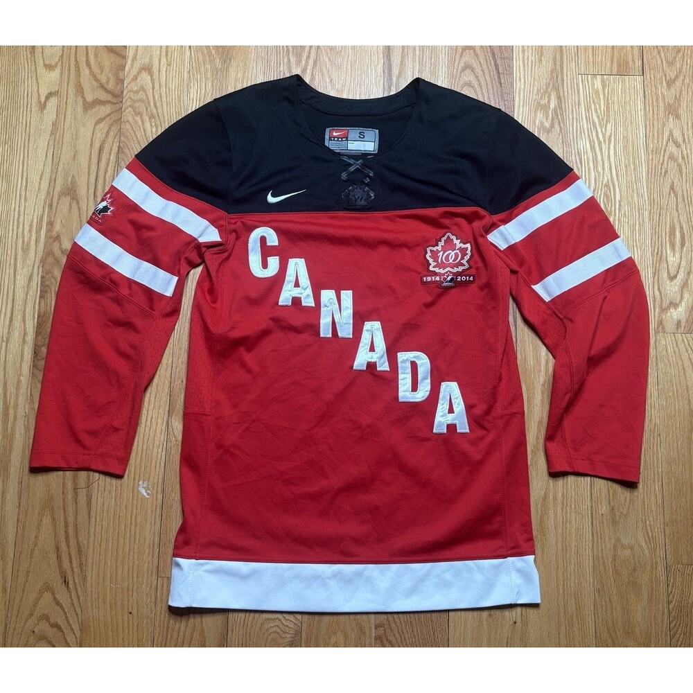 Team Canada 100th Anniversary 2014 IIHF Team Nike Hockey Olympic Jersey Sz Small